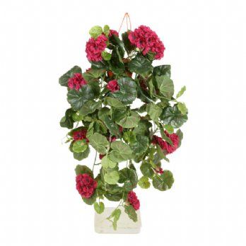 salg af Kunstig lilla hængepelargonia, L60 cm.