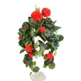 salg af Kunstig rød hængepelargonia , L60 cm.
