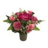 Kunstig Pink buket - Håndbunden - kunstige blomster