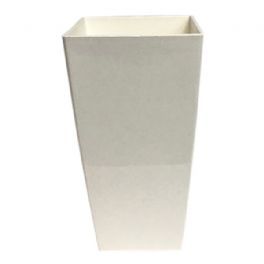 salg af Plast skjuler - Blank hvid - Ø14*H26 cm.