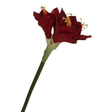 salg af Kunstig rød amaryllis, H60 cm. - kunstige blomster