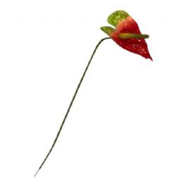 salg af Rød anthurium, 35 cm. - kunstige blomster