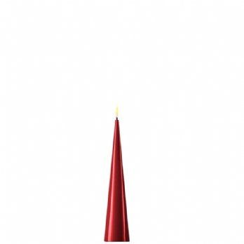 salg af Kunstig bordeaux LED keglelys med lak, H20 cm.