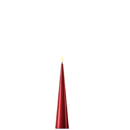 salg af Kunstig rød LED lak keglelys, 20 cm. - kunstige stearinlys