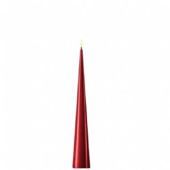 salg af Kunstig bordeaux LED keglelys med lak, H28 cm.