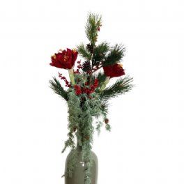 salg af Kunstig rød julebuket, H100 cm.