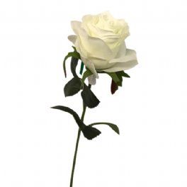 salg af Hvid rose - 73 cm. - kunstige blomster