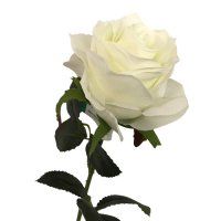 kunstig langstilket hvid rose