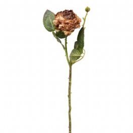 salg af Kunstig rose, brun - H45 cm.