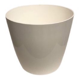 salg af Hvid plast krukke, med hjul - Ø36-H35 cm.