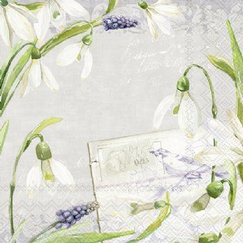 salg af Frokost servietter, little snowdrops
