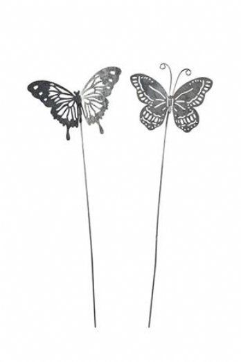 salg af Zink sommerfugle, 2 ass. - 6*10 cm.