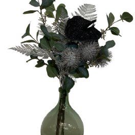 salg af Kunstig julebuket, Sølv - H55 cm.