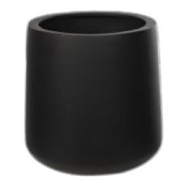 salg af Sort fiberkrukke, Ø27,5*H30 cm.