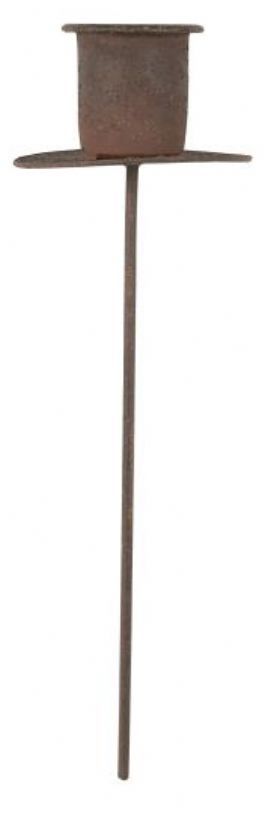 salg af Spyd til stagelys, brun metal - 15 cm.