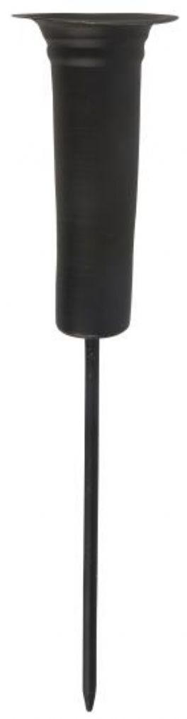 salg af Spyd til stagelys, sort metal - 18 cm.