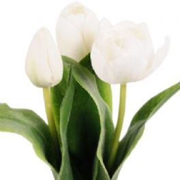 salg af Hvide tulipaner, 36 cm. - kunstige blomster