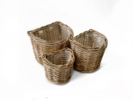 salg af Vægkurv, rattan - stor - H25 cm.