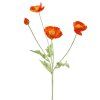 salg af Kunstig valmue, rød orange - H55 cm.