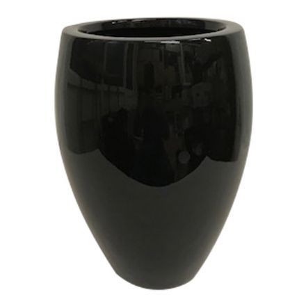salg af Vase blank sort - ø20*h27 cm.