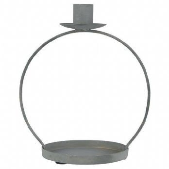salg af Zink lysestage, h17 cm.